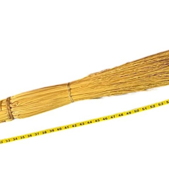 Vtg Natural Handmade Primitive Besom Broom/Ritual Tool/Witch's Broomstick, 68.5" - Picture 10 of 13